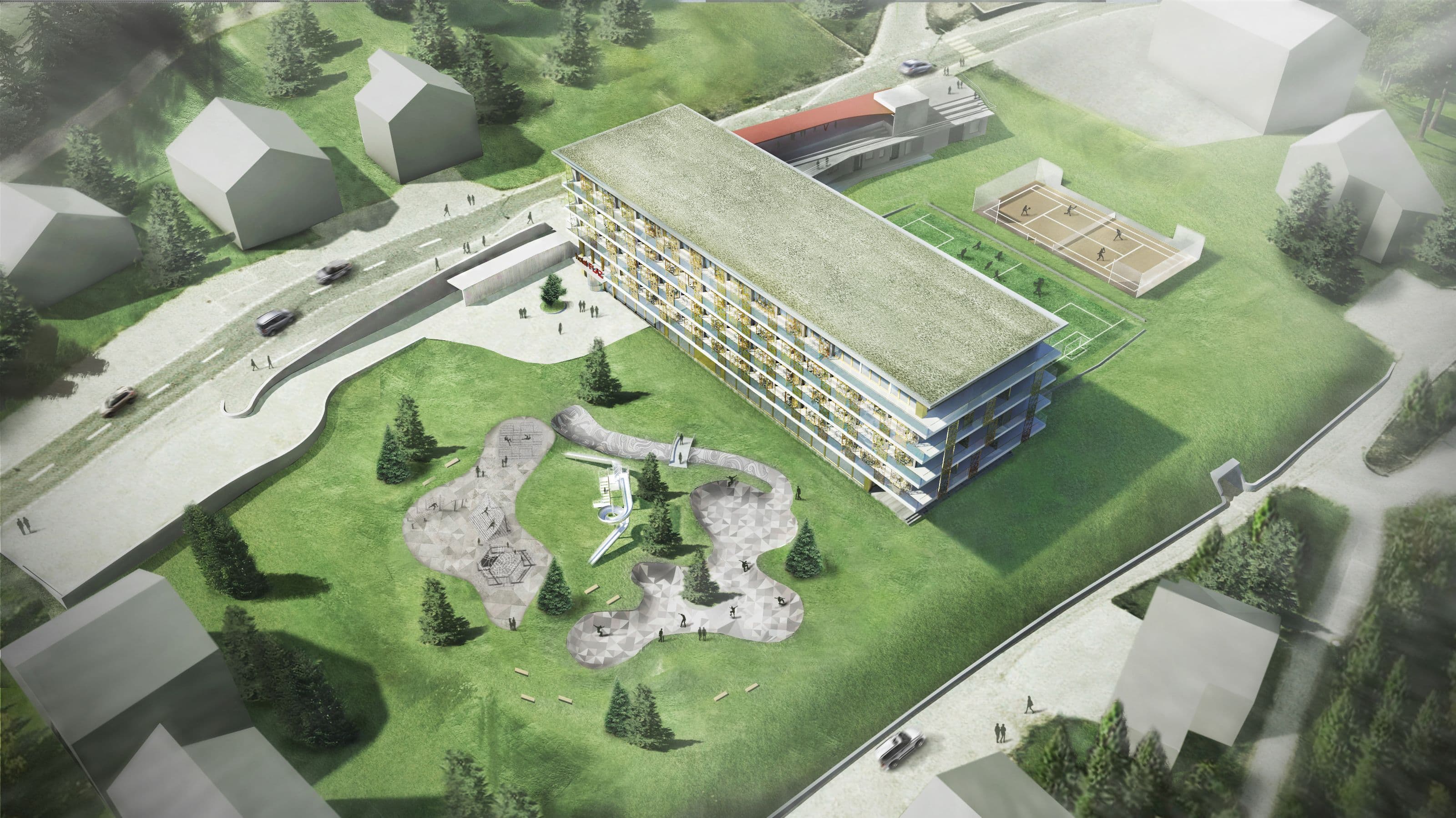 Visualisierung Süd-Westfassade, Stand Sommer 2017